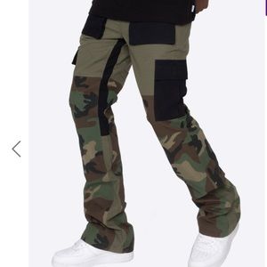 EPTM Dave East Camouflage Cargos Stacked & Flared Size 34